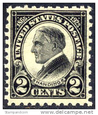 US #612 VF/XF Mint Hinged Rotary Press 2c Harding Memorial From 1923 - Ungebraucht