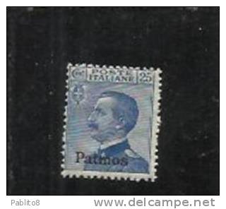 EGEO 1912 PATMO 25 C MNH - Egée (Patmo)