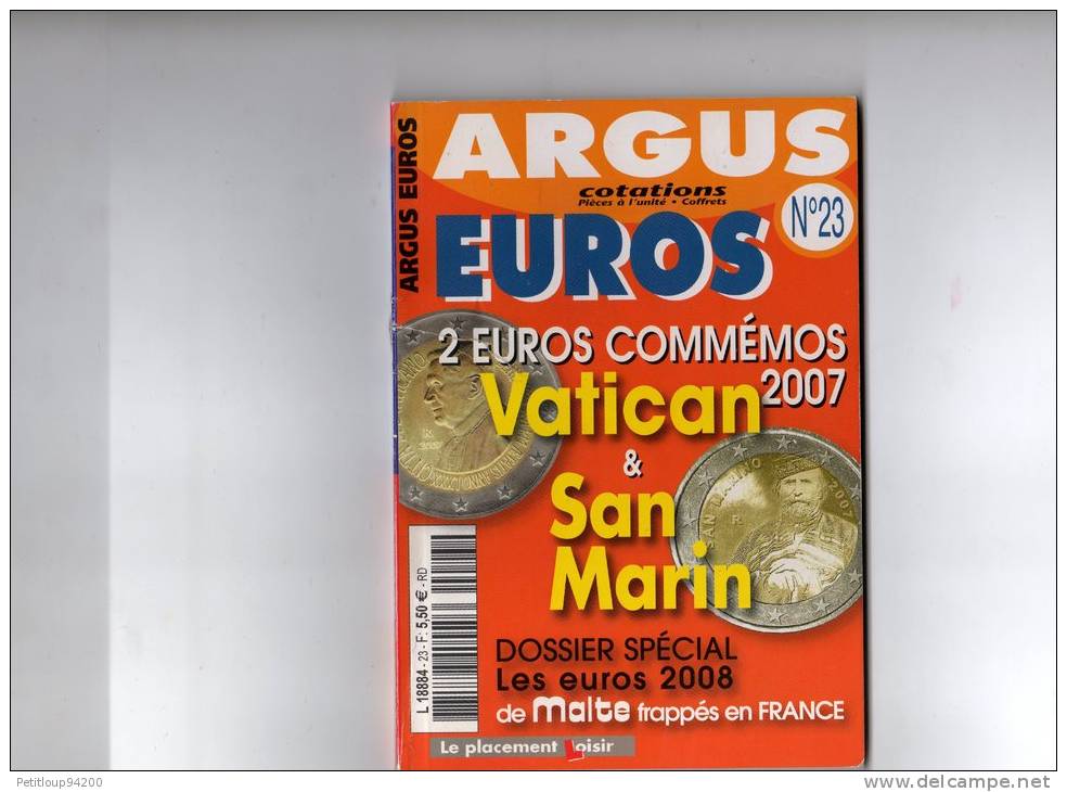 MAGAZINE LES EDITIONS DE LA MONNAIE No 23 2007  Argus/Cotation Euros - Frans