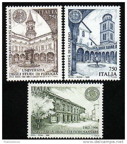 1996 - Italia 2283/85 Università ---- - Francobolli