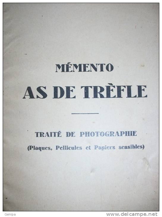 MEMENTO AS DE TREFLE 1932 -208 Pages - Supplies And Equipment