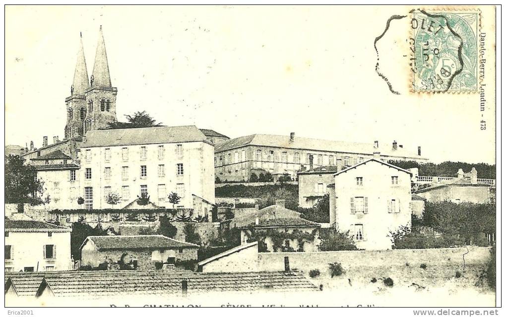 Mauléon .le Collège, L´église , L´abbaye, Mauleon S'appelait Chatillon Sur Sèvre Avant 1965. - Mauleon