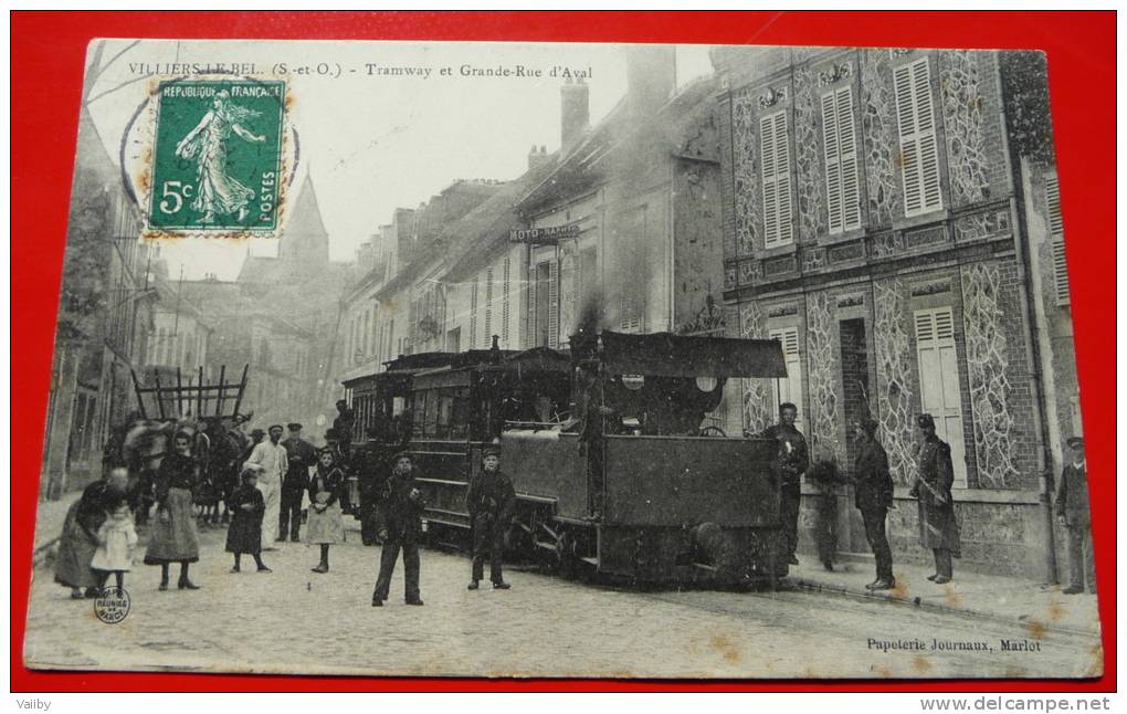 VILLIERS LE BEL - Tramway Et Grand Rue D'aval - Villiers Le Bel