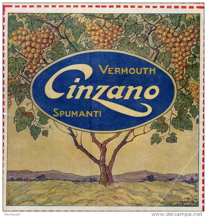 VERMOUTH CINZANO. Ill. Da GOLIA. Pubblicita Da Periodico Primo '900. - Alkohol