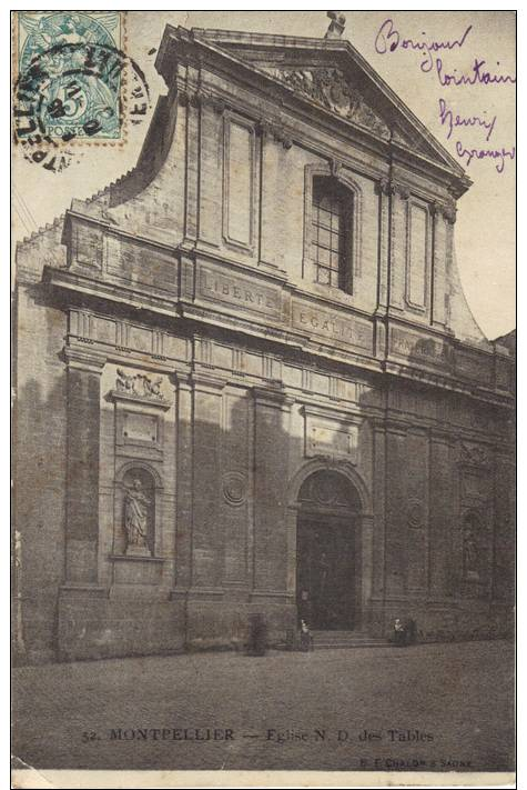 34 MONTPELLIER. Eglise N.D Des Tables. Précurseur. - Montpellier