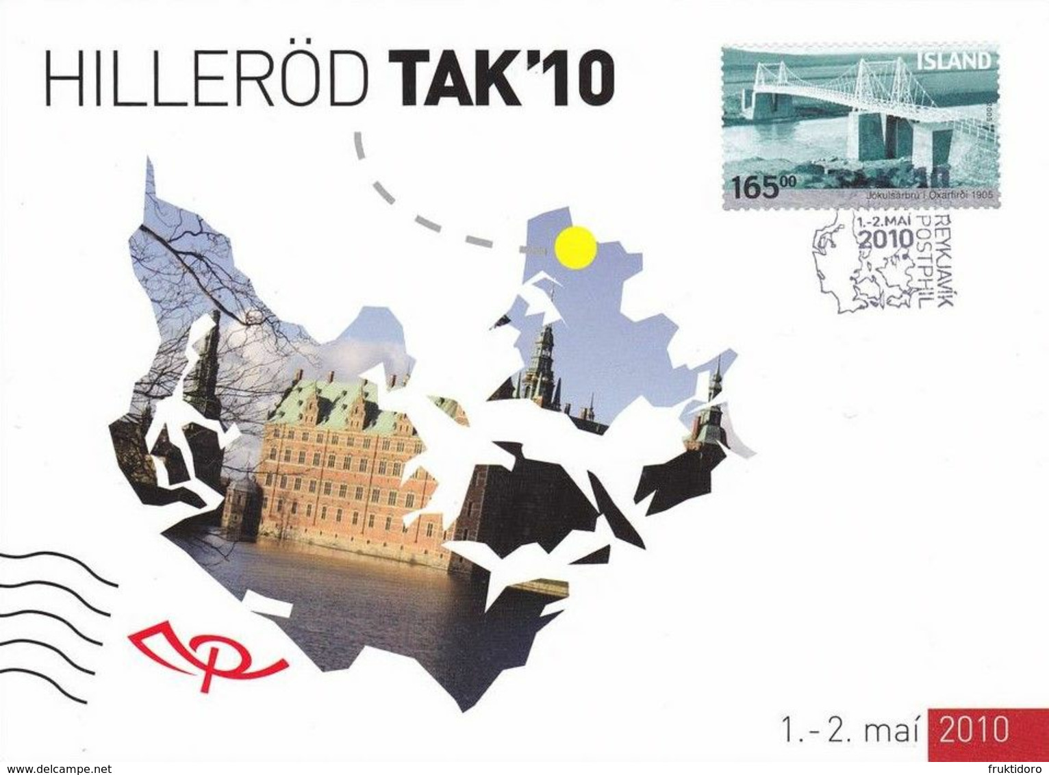 Iceland 2010 Exhibition Cards Antwerpia - Hillerod - Nordia - Special Cancellation - Cartas & Documentos