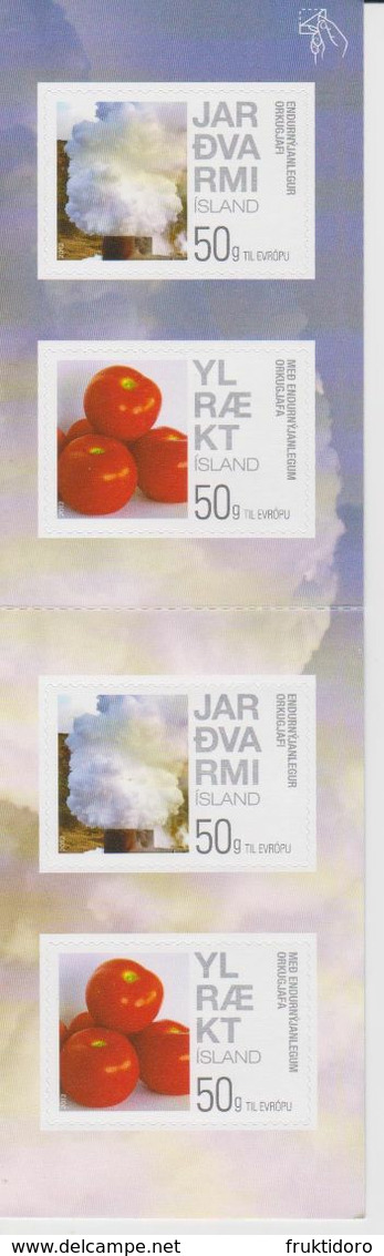 Iceland Mi 1353-1354 Green Energy And Products Of Green Energy - Tomatoes 2012 * * Booklet - Ongebruikt