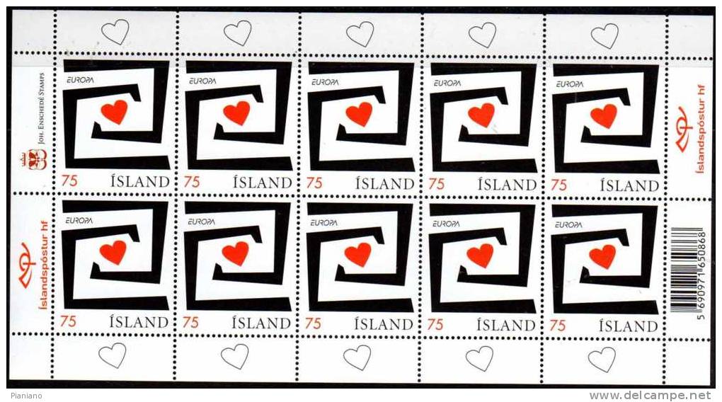 PIA  -  ISLANDE  -  2006  : EUROPA  - Minifeuille  -  (YVERT  1056-57 X 10 ) - Unused Stamps