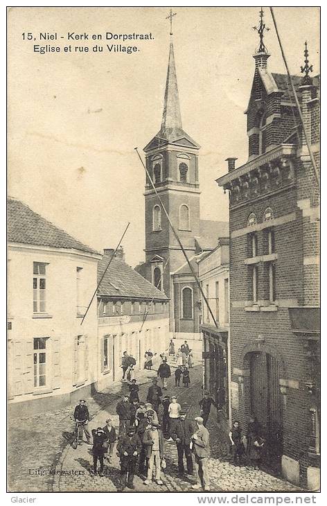 NIEL- Kerk En Dorpstraat - Eglise Et Rue Du Village - Uitg. Gezusters Van Dessel - Niel