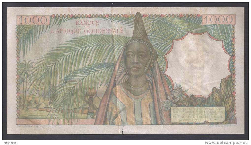 AFRIQUE OCCIDENTALE  (French West Africa)  :  1000 Francs - P42 - SN:468 F.2646 - Other - Africa