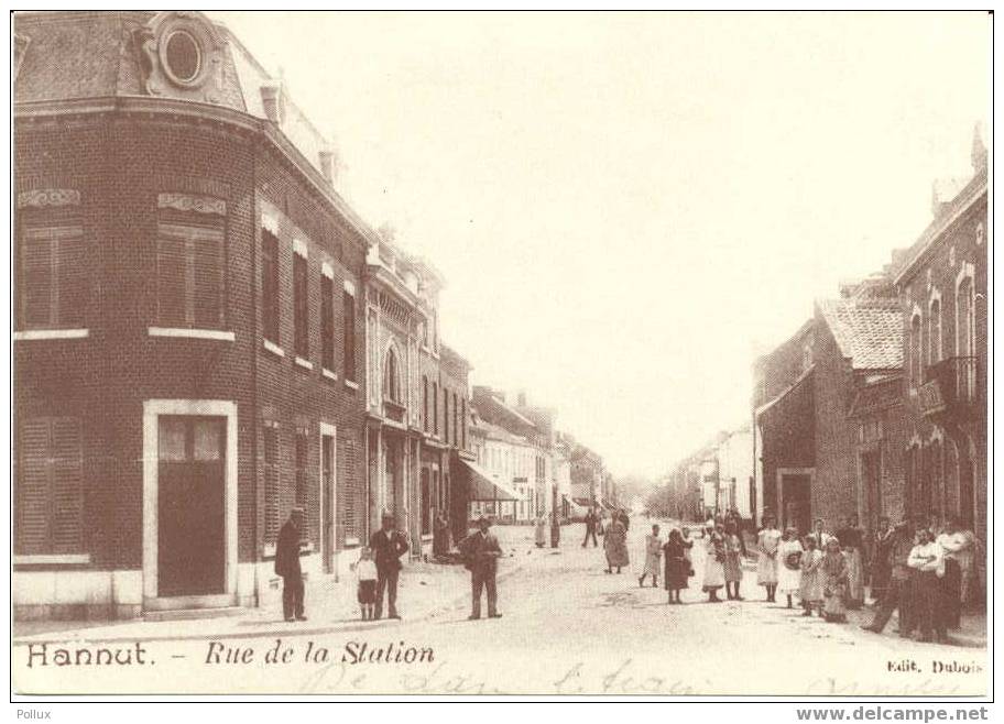Cp HANNUT Rue De La Station, Réédition ADEPS - Hannuit