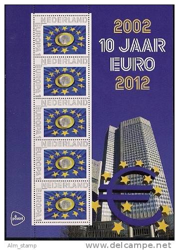 2012 Niederlande Nederland  Booklet " 10 Jaar EURO " **MNH - 2012