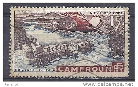 CAMEROUN 1953 Air. Opening Of Edea Barrage 15f FU - Used Stamps