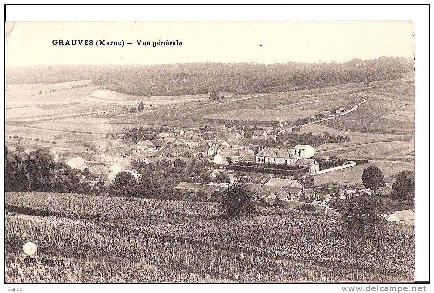 GRAUVES. - Vue Générale. (Vignes, Vin, Champagne) - Autres & Non Classés