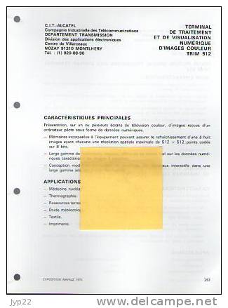 Fiche Marine Nationale Terminal De Traitement & De Visualisation Numérique TRIM 512 - CIT ALCATEL Montlhéry - Equipement