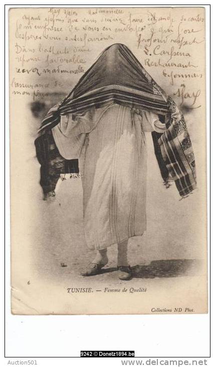 09242g BIZERTE - FEMME De QUALITE - 1903 - Tunisie