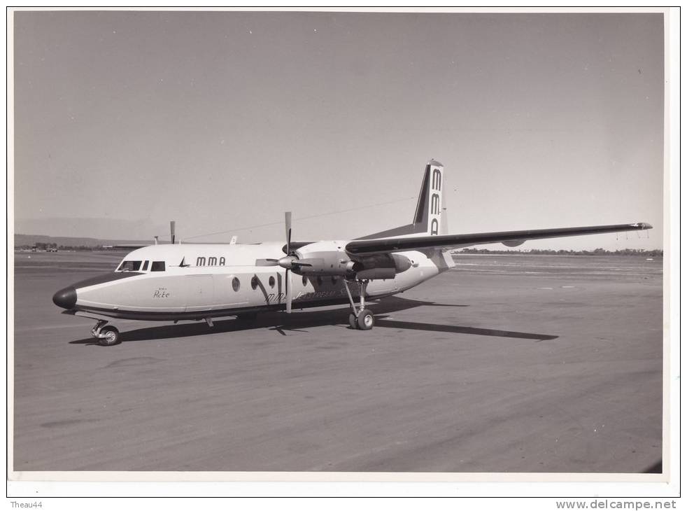 ¤¤   -   Attention Photo (dim 18 X 24) D´un Avion à Hélices De La Compagnie " M M A " -   ¤¤ - Aviation