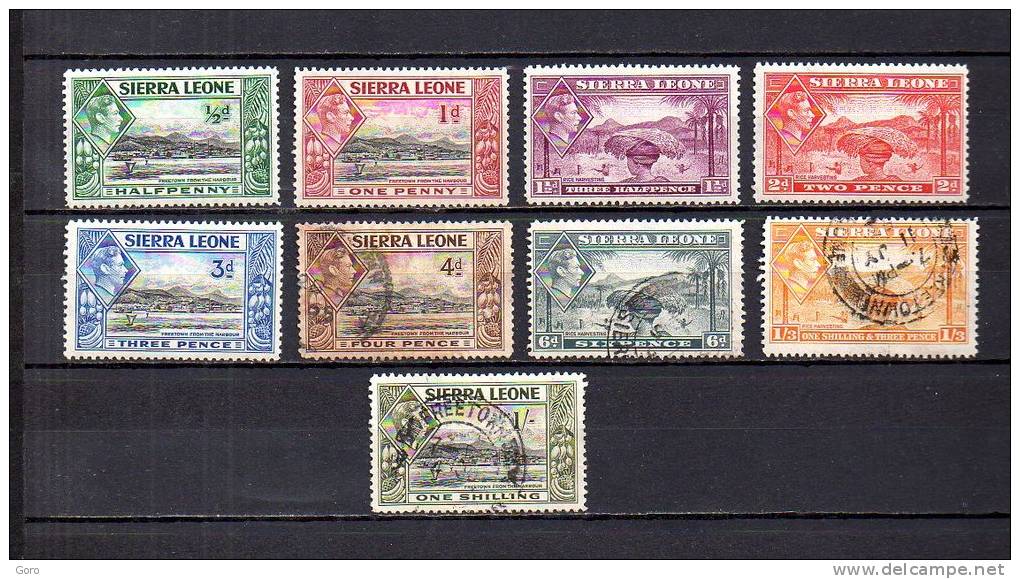 Sierra Leona  1938-44  .-   Y&T Nº   158 - 159 - 160 A - 161 A - 162 - 163 - 165 - 167 - 171 - Sierra Leone (...-1960)