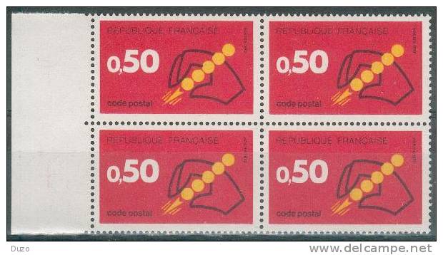 France -1972 - Bloc De 4 Avec BdF - Code Postal. Typographie - Y&T N° 1720 ** Neuf Luxe ( Gomme D´origine Intacte ) - Nuovi