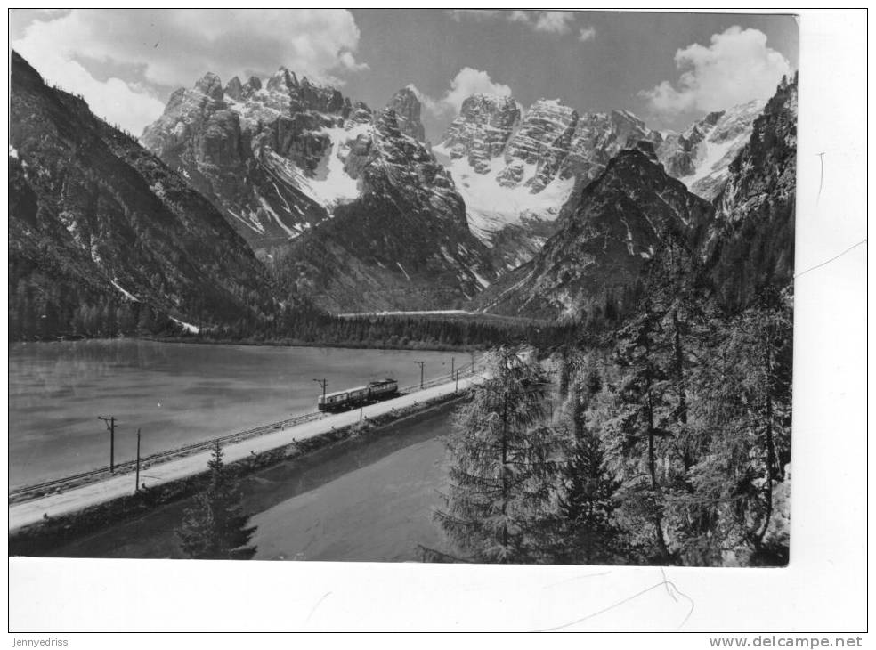 DOBBIABO  , LAGO DI LANDRO , Monte Cristallo  , Treno  , Ferrovia - Bolzano