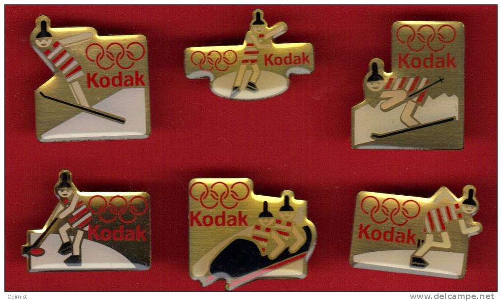 21855-lot De 6 Pin's Kodak.jeux Olympiques. - Photographie