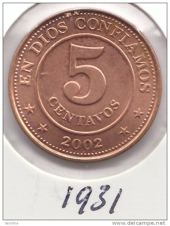 @Y@   Nicaragua    5   Centavos  2002  (1931) - Nicaragua