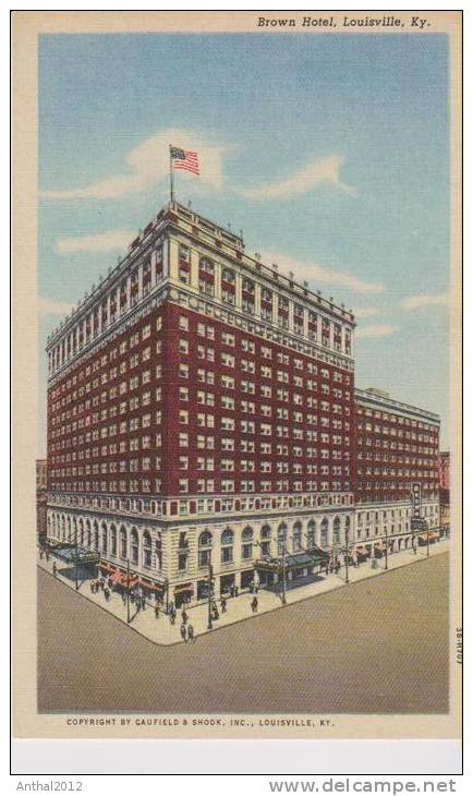 AK Louiseville Kentucky USA Brown-Hotel Flag Fahne Flagge Um 1920 - Louisville