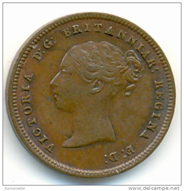 GREAT BRITAIN , 1/2 FARTHING 1844 - A. 1/4 - 1/3 - 1/2 Farthing