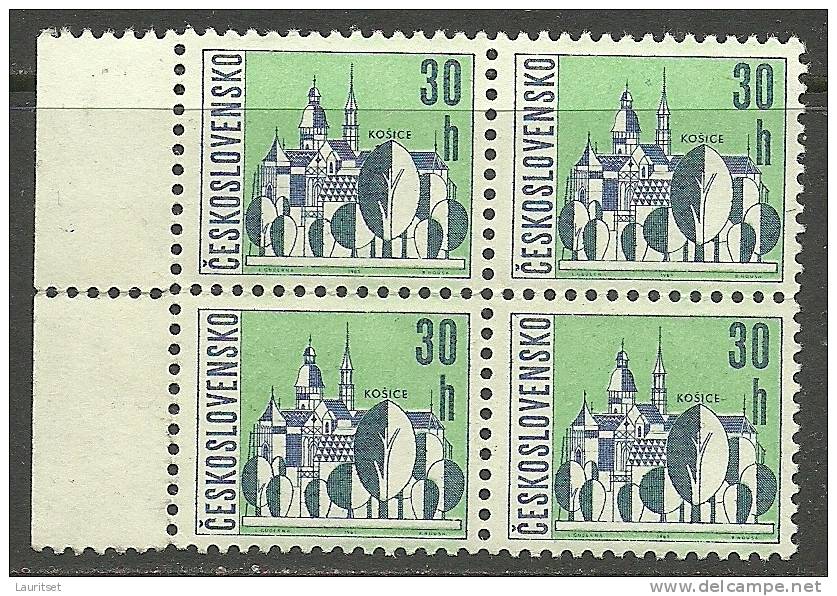 TSCHECHOSLOWAKEI 1965 Kosice Kaschau Architecture Michel 1577 In 4-Block MNH - Neufs