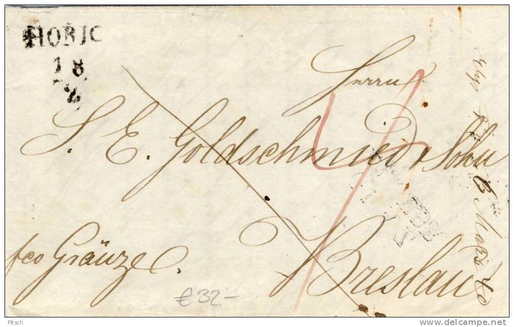 Horic 1840 Nach Breslau - Franco Gränze - ...-1850 Vorphilatelie