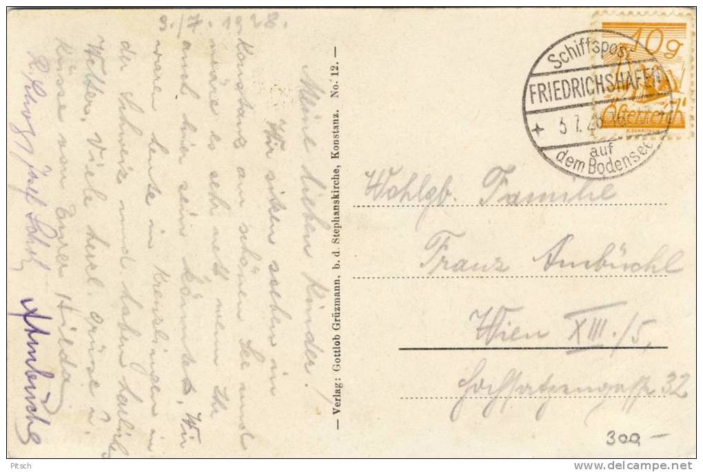 Austria 1928 - Schiffspost Bodensee - Lettres & Documents