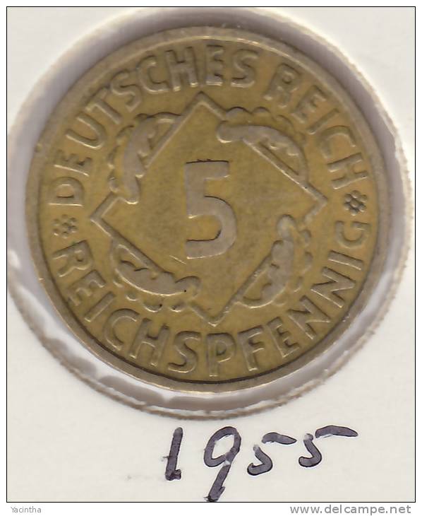 @Y@   Duitsland   5 Pfennig  1925  E (1955) - 10 Rentenpfennig & 10 Reichspfennig