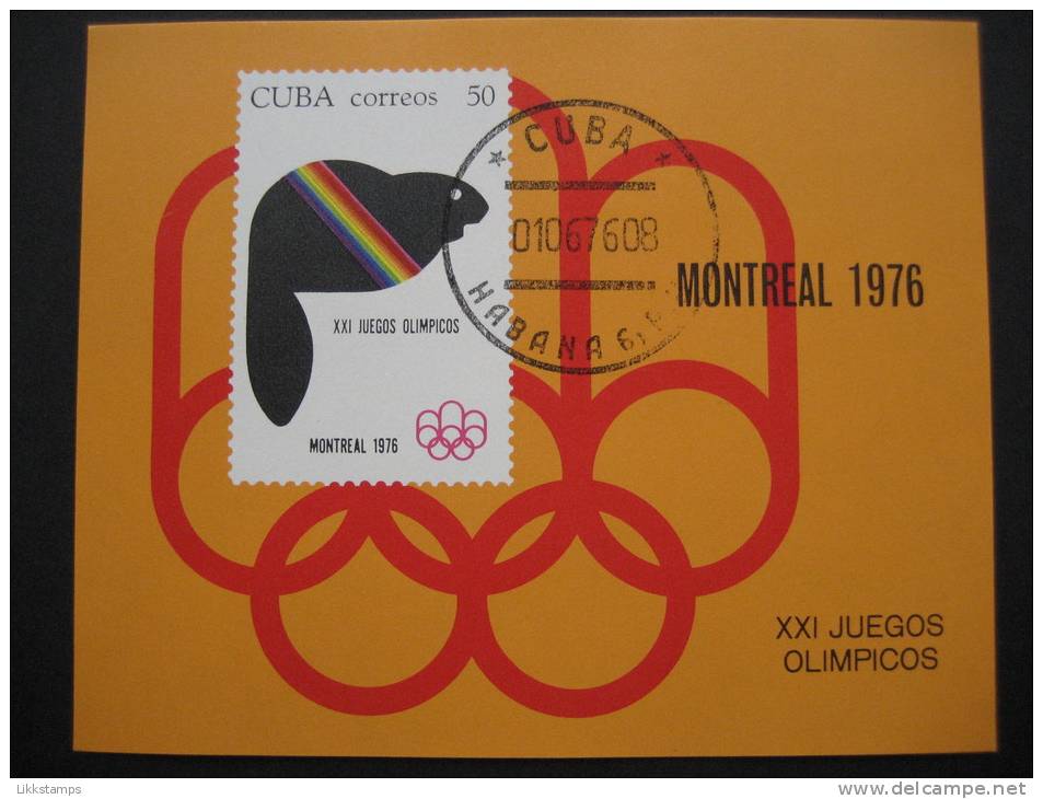 CUBA  1976  MONTREAL OLYMPICS    MINIATURE  SHEET - Other & Unclassified
