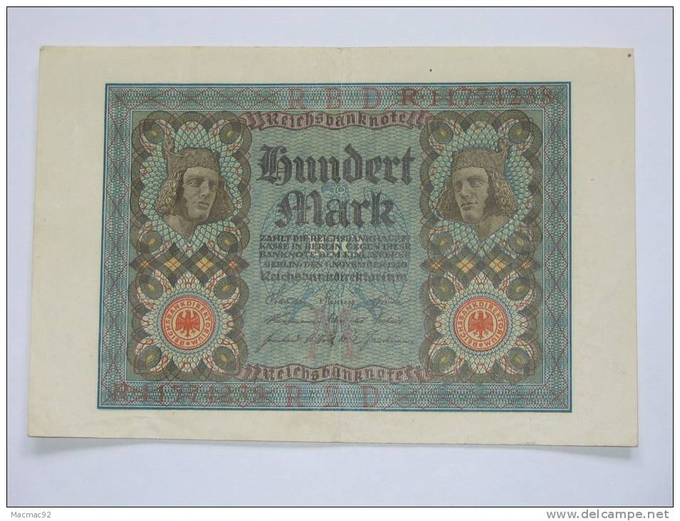 Allemagne - Germany - Billet à Identifier - 100 - Hundert Mark - 1 Novembre 1923 - 100 Mark