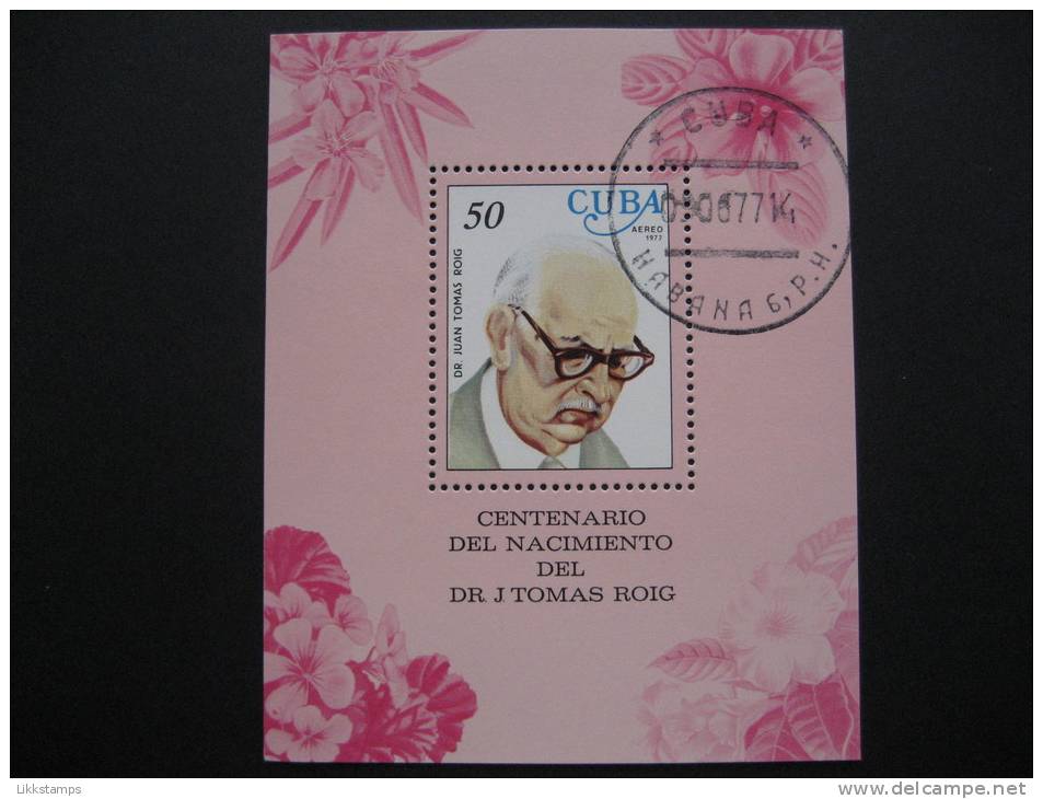 CUBA  1977  BIRTH CENTENARY OF DR. JUAN TOMAS  MINIATURE  SHEET - Other & Unclassified