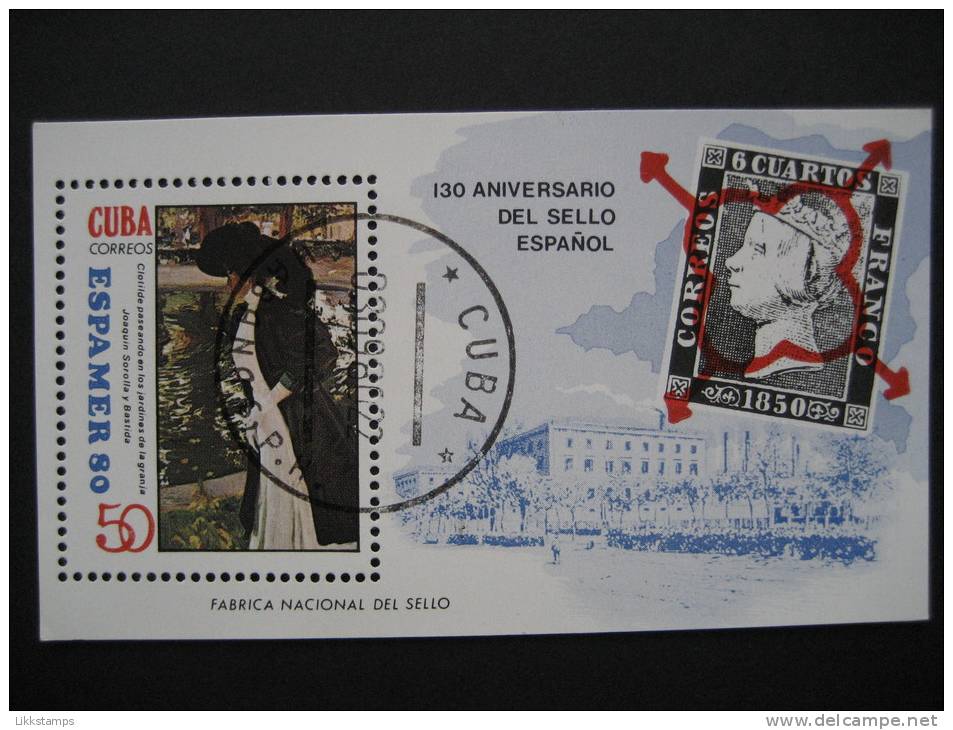 CUBA  1980  "ESPAMER 80"  STAMP  EXHIBITION    MINIATURE  SHEET - Other & Unclassified