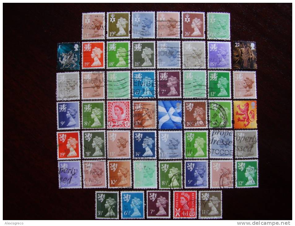 GB REGIONALS COLLECTION Of 50 DIFFERENT ALL USED COPIES To Include Varieties. - Sin Clasificación