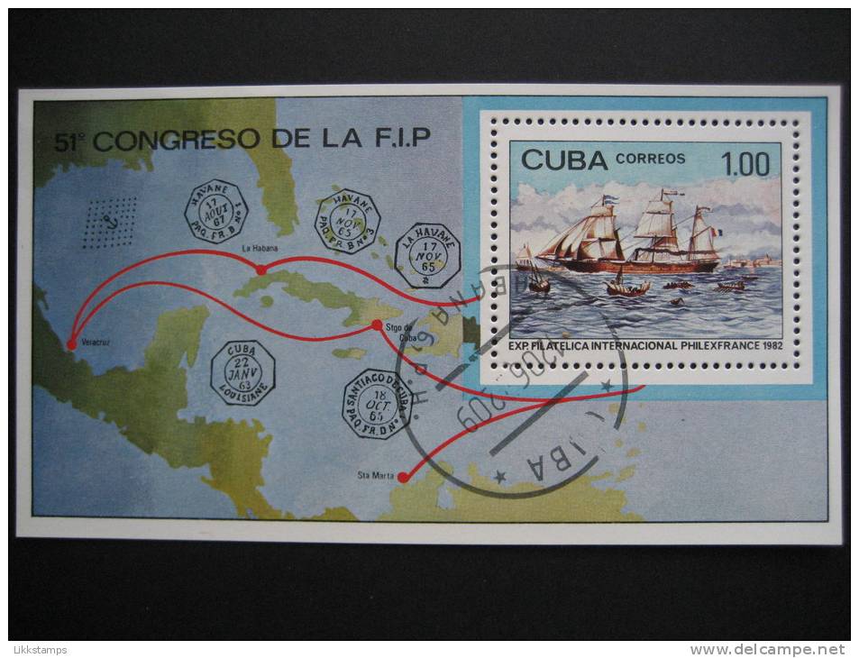 CUBA  1982   "PHILEXFRANCE  ´82"   INTERNATIONAL  STAMP  EXHIBITION    MINIATURE  SHEET - Other & Unclassified
