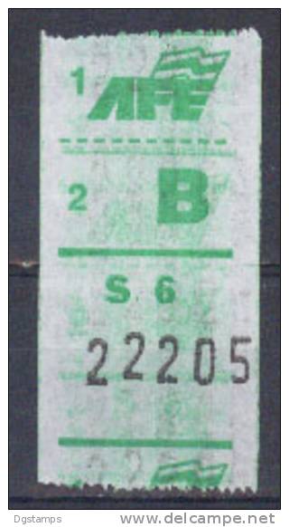 Uruguay 1938 Boleto Del Ferrocarril Central Del Uruguay. Administracion De Ferrocarriles Del Estado (AFE). RARO - Wereld