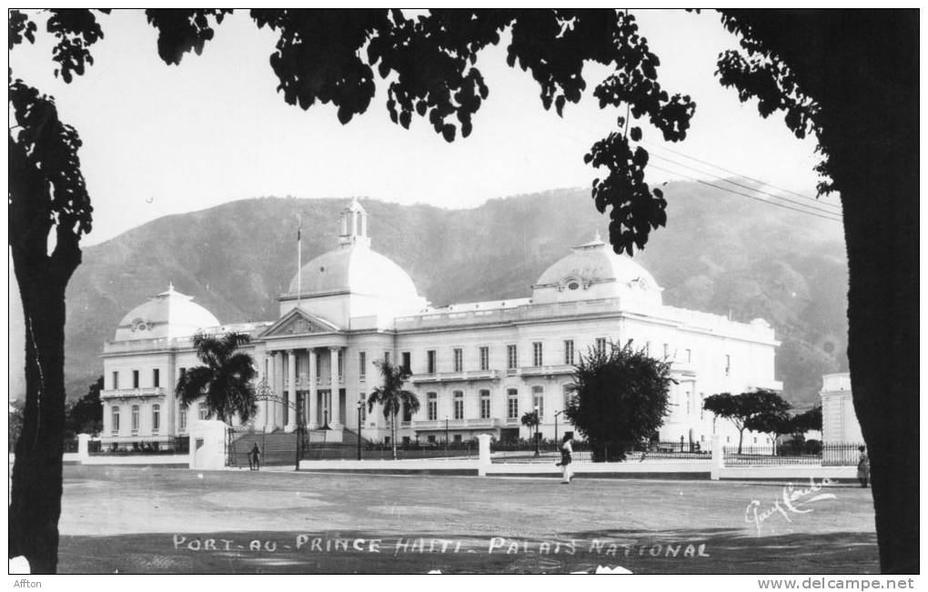 Port Au Prince Haiti Palais National Real Photo 1940 - Haïti