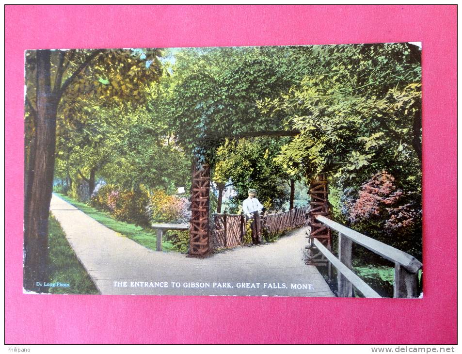 - Montana > Great Falls  Entrance To Gibson Park 1917 Cancel = Ref 512 - Great Falls