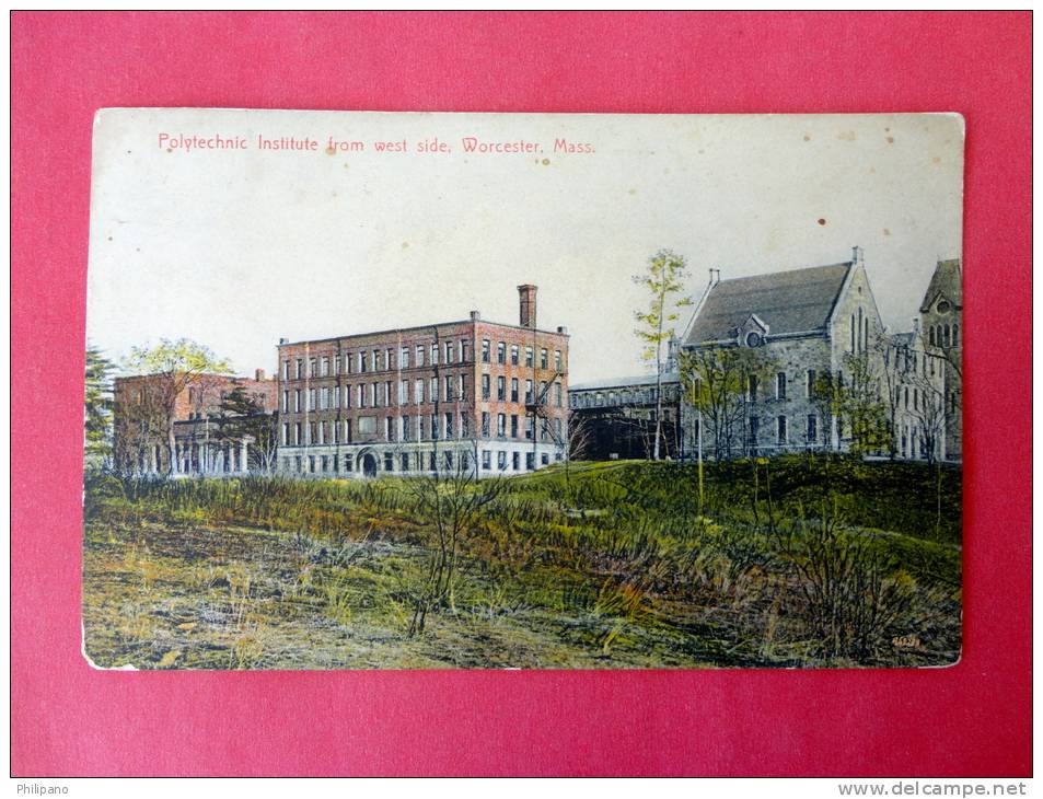 Massachusetts > Worcester  Polytechnic  Institute From West Side  1908  Cancel-   = =======   =====   Ref 512 - Worcester