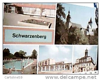 GERMANY SCHWARZENBERG HOTEL HAUS EINHEIT  ROTER LOWE POSTAL OFFICE POST N1970 DS14844 - Schwarzenberg (Erzgeb.)
