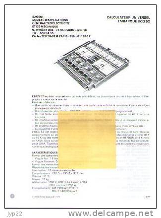 Fiche Marine Nationale Calculateur Universel Embarqué UCG 52 - Sagem Paris - Equipo