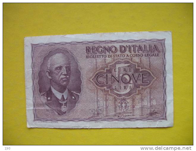 CINQVE LIRE - Regno D'Italia – 5 Lire