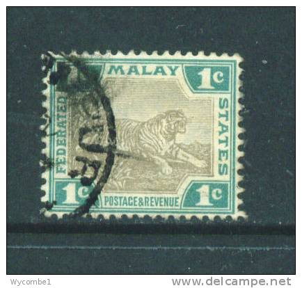 FEDERATED MALAY STATES  -  1900 To 1936  Tiger  1c  Used As Scan (blunt Corner) - Federated Malay States