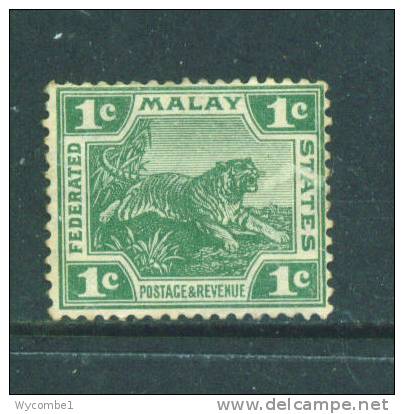 FEDERATED MALAY STATES  -  1900 To 1936  Tiger  1c  Mint As Scan (no Gum) - Federated Malay States