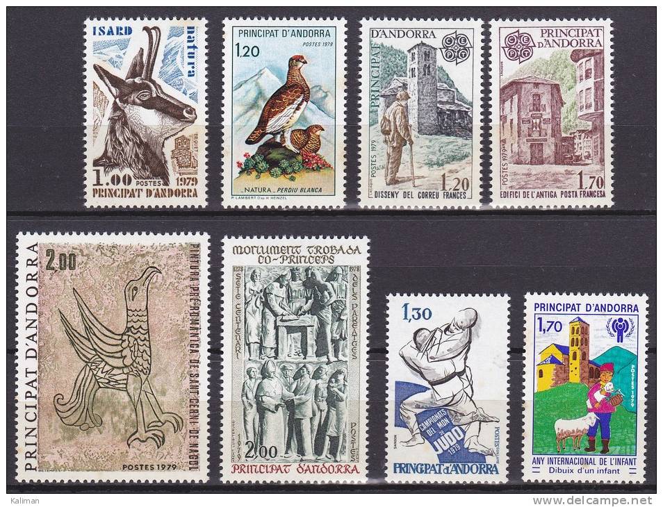 Andorre Année 1979 Yvert N° 267 à 281 Xx (qques Rousseurs Voir Description) - Cote 19.45 Euros - Neufs