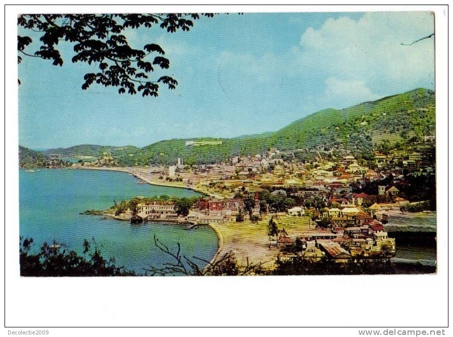 B66673 View Of Charlotte Amalie From Bluebeard Castle St Thomas    Used Perfect Shape Back Scan At Request - Virgin Islands, US