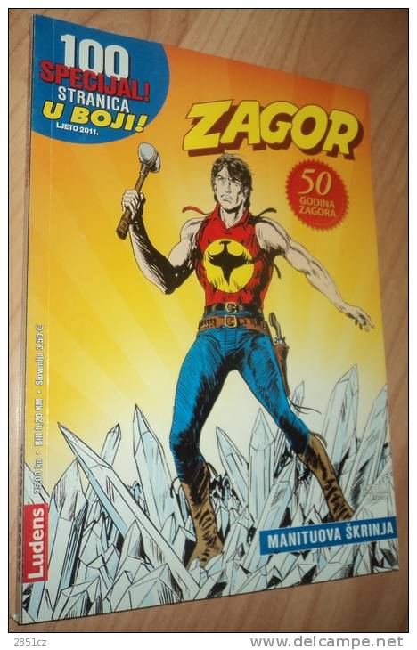 ZAGOR, Bonelli Comics, SPECIAL IN COLOR, Summer 2011., 50 YEARS OF ZAGOR IN CROATIA - MANITUOS CHEST - Slav Languages